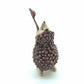 Hedgehog Porcupine Ceramic Figurine Holding Stick with Ladybug