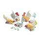 Rooster Hen Chicken Bantam Ceramic Figurine Family Statue