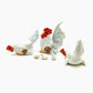 Rooster Hen Chicken Bantam Ceramic Figurine Family Statue