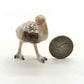 Set of 2 Ostrich Bird Figurine Ceramic Miniature Statue
