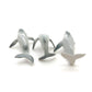 3 Humpback Whale Siblings Ceramic Figurines Miniature Statue