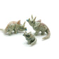 Set of 3 Dinosaur Ceramic Figurine Torosaurus Animal Statue