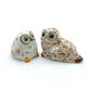 2 of Set Owl Bird Ceramic Figurine Minaiture Statue