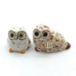 2 of Set Owl Bird Ceramic Figurine Minaiture Statue