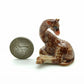 Set of 2 Giraffe Figurine Ceramic Miniature Statue