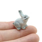 Set of 4 Tiny Rabbit Figurine Ceramic  Statue