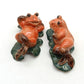 2 Frog Ceramic Figurine Salt Pepper Shaker Statue