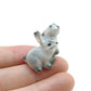 Set of 4 Tiny Rabbit Figurine Ceramic  Statue