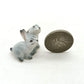 Set of 4 Tiny Rabbit Figurine Ceramic  Statue