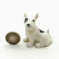 3 Bull Terrier Dog Ceramic Figurines