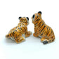 Set of 2 Tiger Ceramic Figurine Wild Statue