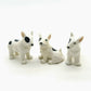 3 Bull Terrier Dog Ceramic Figurines