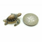 Set of 2 Tiny Sea Turtle Figurine Ceramic Statue