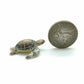 Set of 2 Tiny Sea Turtle Figurine Ceramic Statue