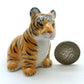 Set of 2 Tiger Ceramic Figurine Wild Statue