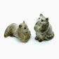 Set of 2 Persian Cat Kitten Figurine Ceramic Statue