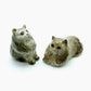 Set of 2 Persian Cat Kitten Figurine Ceramic Statue