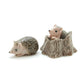 2 Hedgehog Porcupines with Tree Trunk