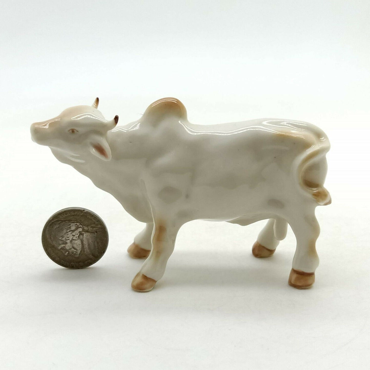 Brown Cow Ceramic Figurine Statue