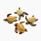 4 Brown Sea Turtles