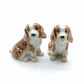 Set of 4 Cocker Spaniel Dog Ceramic Figurine Statue