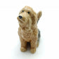 2 Otterhound Dog Ceramic Figurines