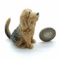 2 Otterhound Dog Ceramic Figurines