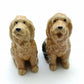 2 Otterhound Dog Ceramic Figurines
