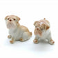 2 Brown Bulldog Dogs