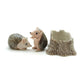 2 Hedgehog Porcupines with Tree Trunk