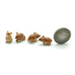 Set of 4 Tiny Mice Mouse Rat Ceramic Figurine Dollhouse Miniature Statue