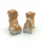 2 Shiba Inu Puppy Dog Ceramic Figurines