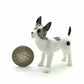 Set of 3 Toy Terrier Dog Ceramic Figurine Statue