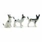 Set of 3 Toy Terrier Dog Ceramic Figurine Statue