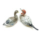 2 Northern Pintail Duck Ceramic Figurines Statue