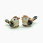 2 Tiny Sparrow Figurines