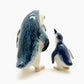 Set of 2 Penguin Bird Ceramic Figurine Phillip Island Mama & Baby Statue