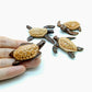 4 Brown Sea Turtles