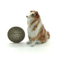 2 Collie Dog Ceramic Figurines