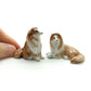 2 Collie Dog Ceramic Figurines