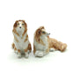 2 Collie Dog Ceramic Figurines