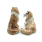 2 Collie Dog Ceramic Figurines