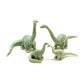 Set of 4 Dinosaur Brachiosaurus Ceramic Figurine Statue