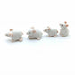 Set of 4 Tiny Mice Mouse Rat Ceramic Figurine Dollhouse Miniature Statue
