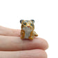 Set of 2 Tiny Tiger Ceramic Figurines Wild Animal miniature Statues