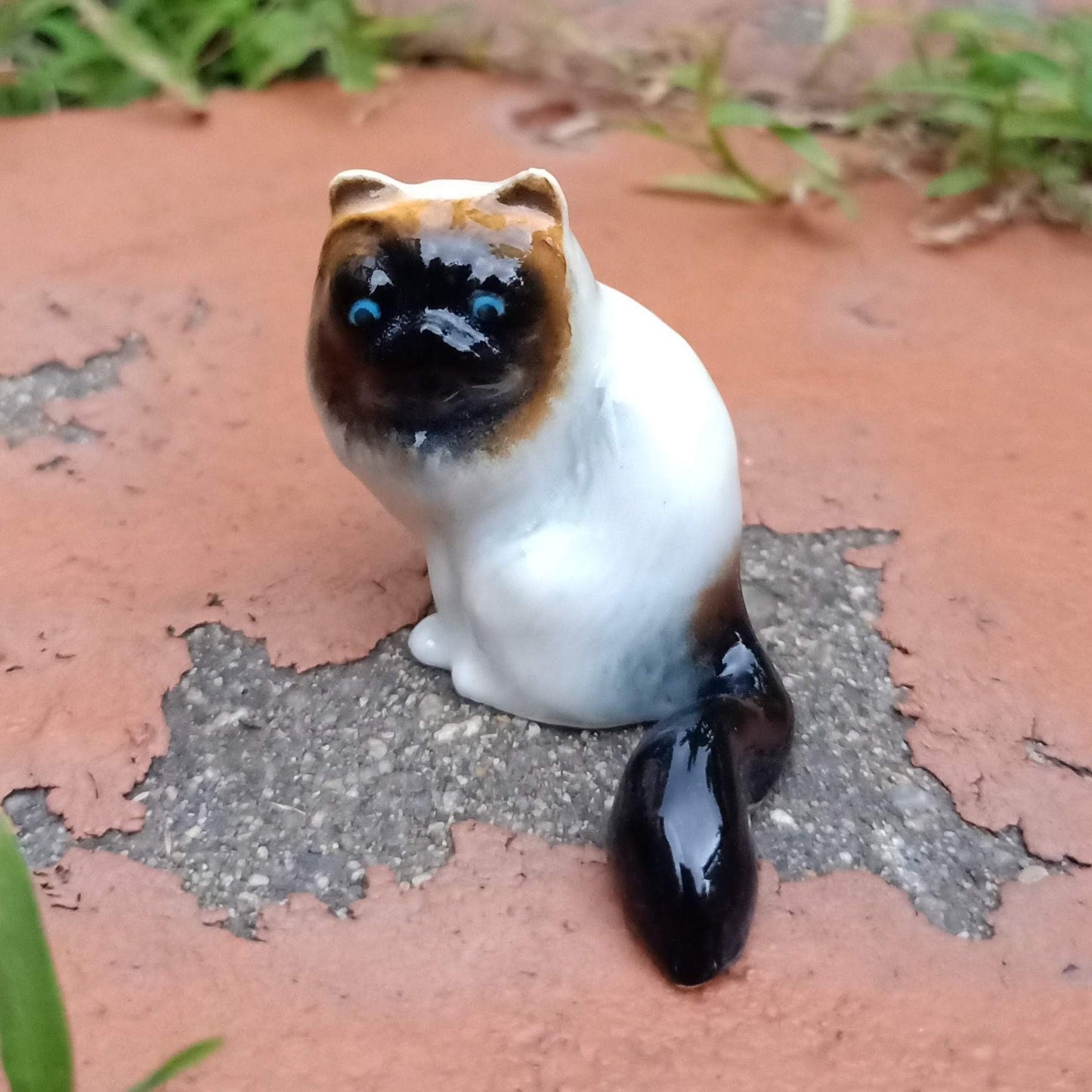 Himalayan Cat Ceramic Figurine Miniature
