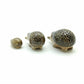 Set of 3 Hedgehog Porcupine Figurine Ceramic Animal  Miniature Statue