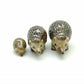 Set of 3 Hedgehog Porcupine Figurine Ceramic Animal  Miniature Statue