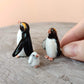 Set of 3 Penguin Bird Ceramic Figurine Rockhopper Jackass King Statue