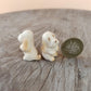 2 Unhappy Beagle Puppy Ceramic Dog Figurines